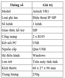 artech_vr1_thong_so_ky_thuat