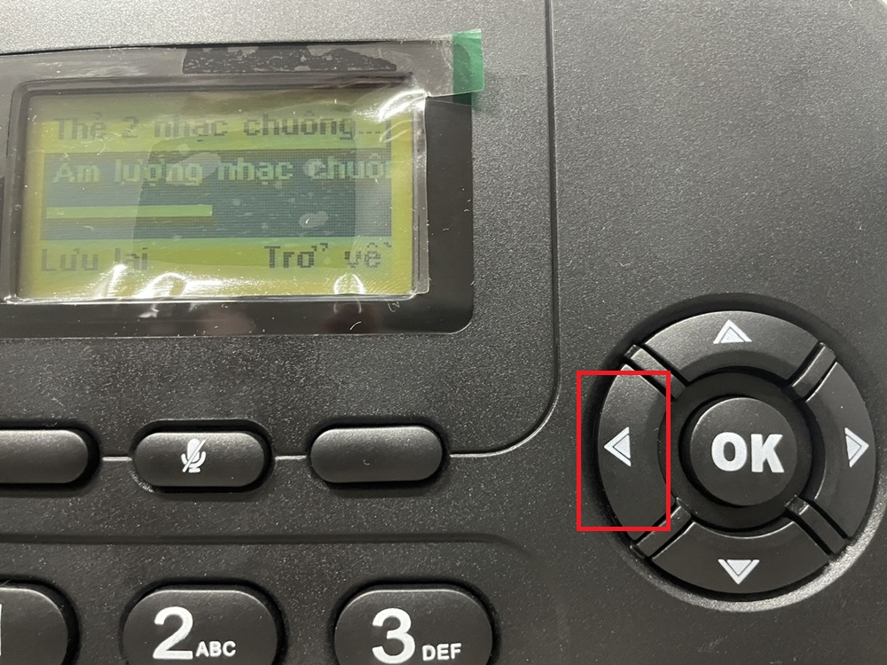 Chỉnh âm lượng chuông cho điện thoại lắp sim ets-2266