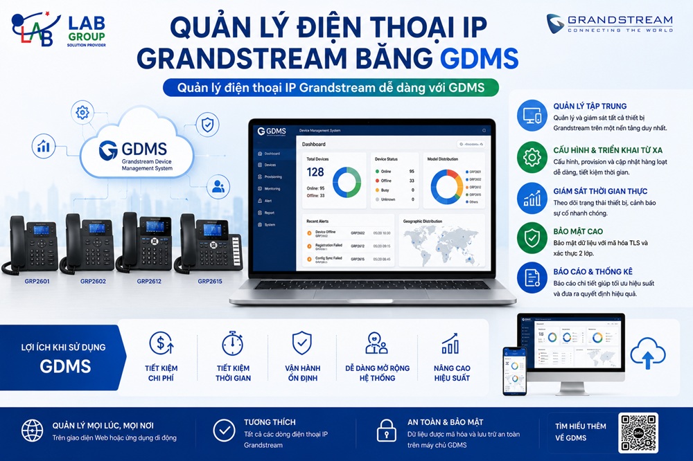 Quản lý điện thoại IP Grandstream bằng GDMS