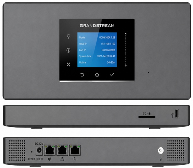 mặt trước tổng đài ip grandstream ucm6300a